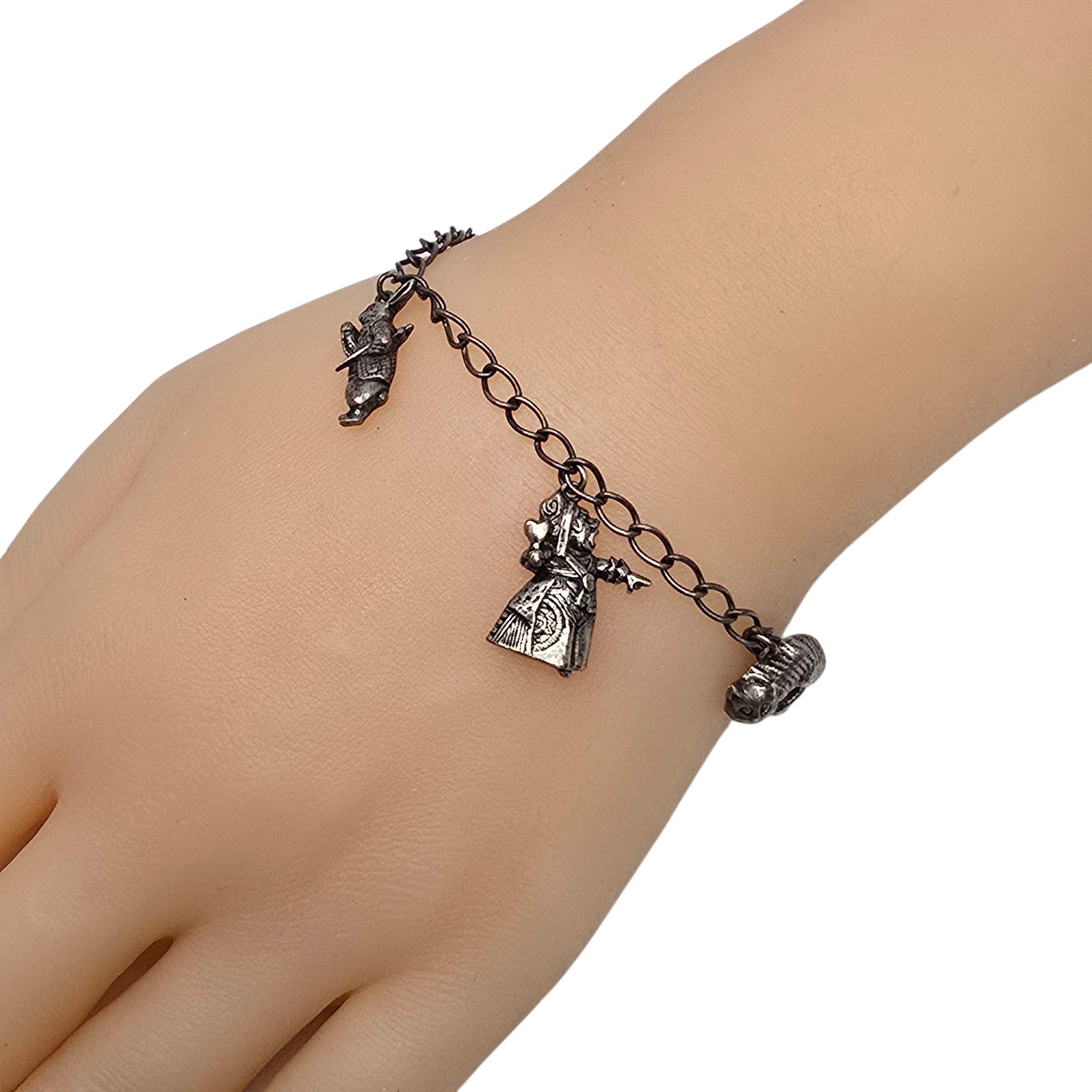 1991 MMA Sterling Silber Alice im Wunderland Charme Armband #22553 im Angebot 5