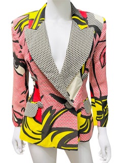 1991 Moschino Cheap & Chic Roy Lichtenstein Pop Art Jacket