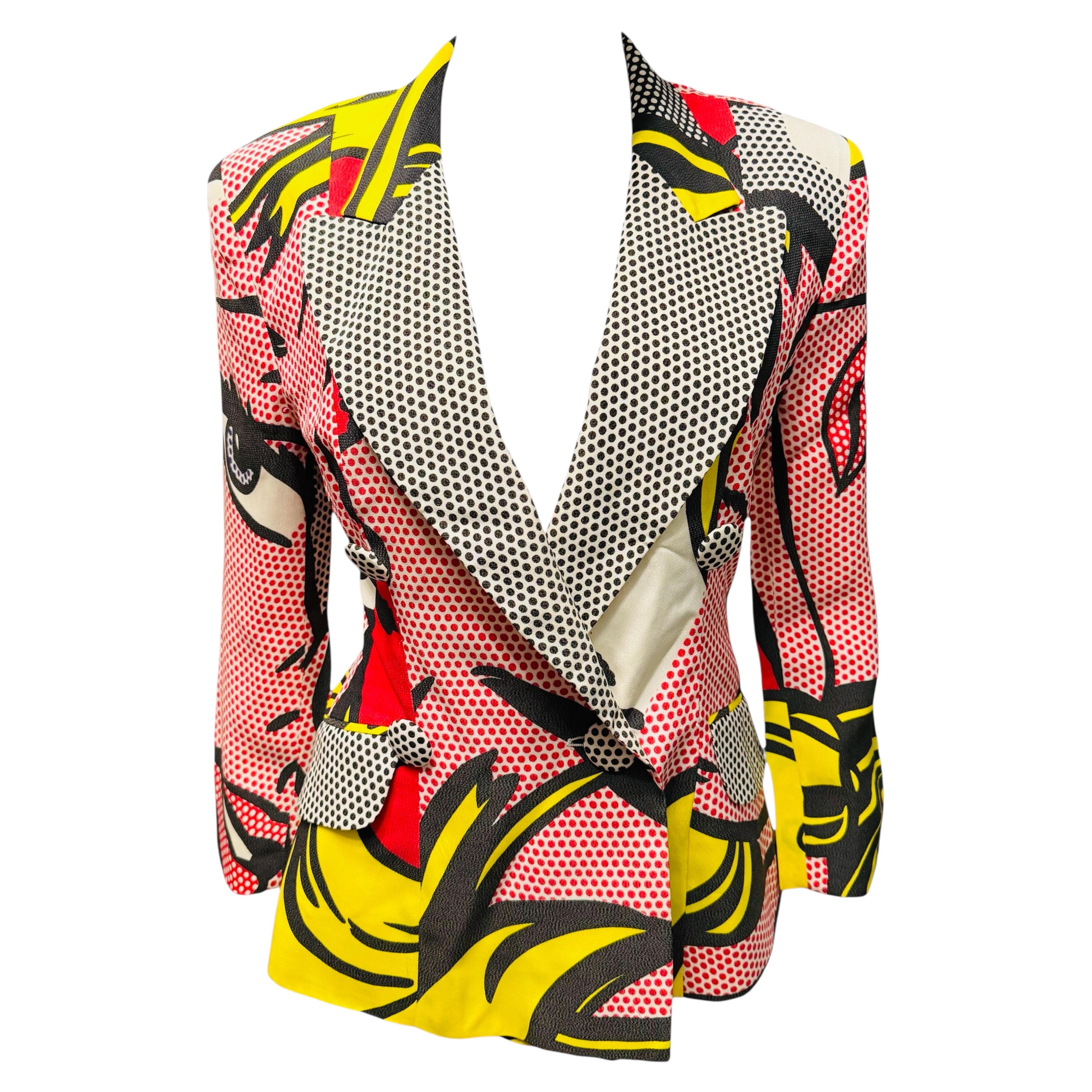 1991 Moschino Cheap & Chic Roy Lichtenstein Pop Art Jacket