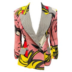 1991 Moschino Cheap & Chic Roy Lichtenstein Pop Art Jacket