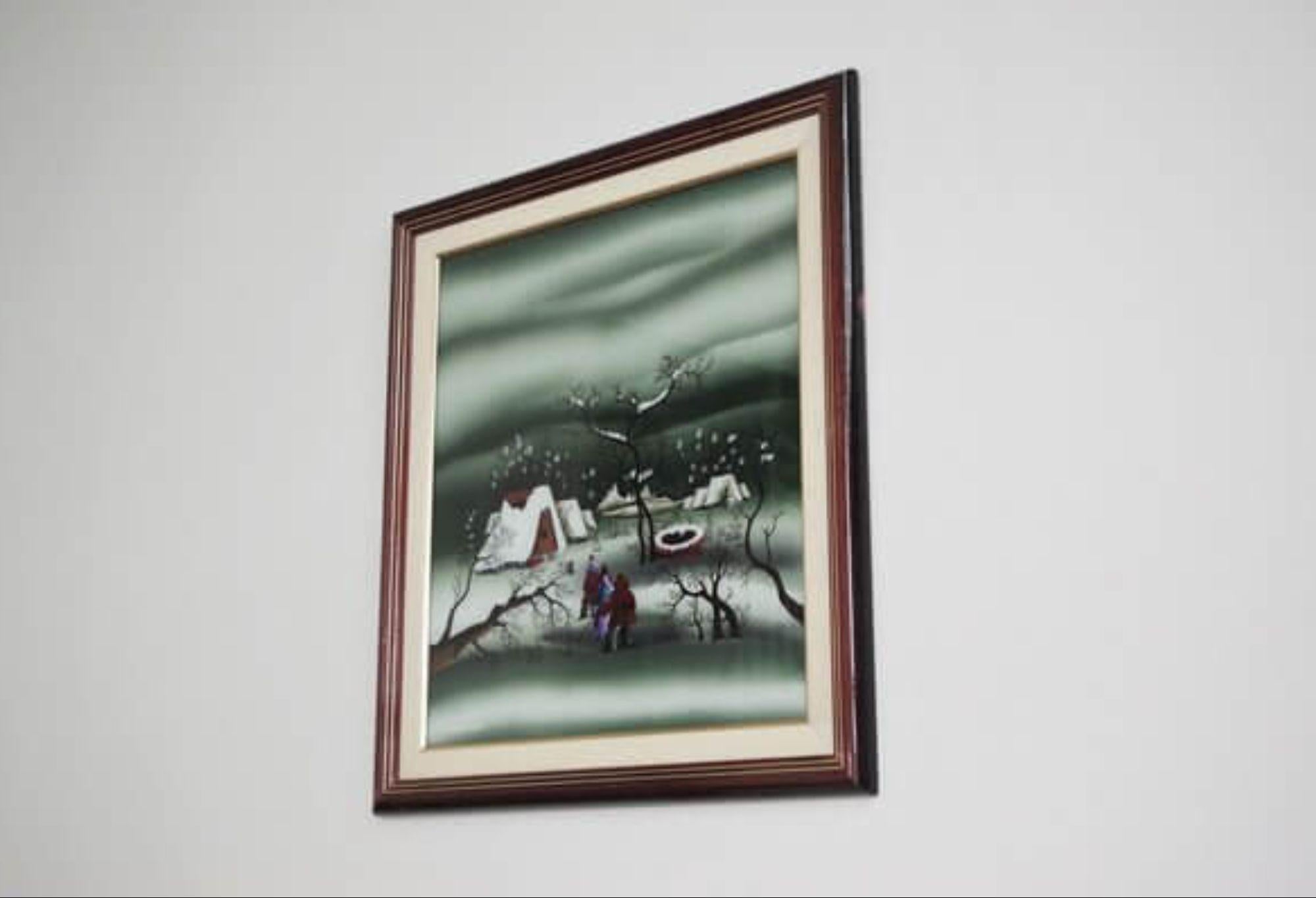 1991 Mugosa Naive Kunst Triptychon - Original Öl auf Leinwand Gemälde ( Satz von 3 ) im Angebot 12