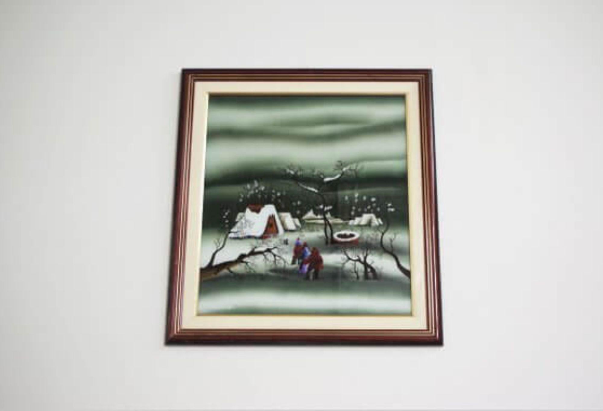 1991 Mugosa Naive Kunst Triptychon - Original Öl auf Leinwand Gemälde ( Satz von 3 ) im Angebot 16