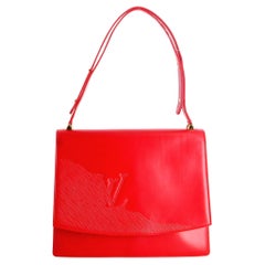 1991 Opera Louis Vuitton Red Leather Handbag 