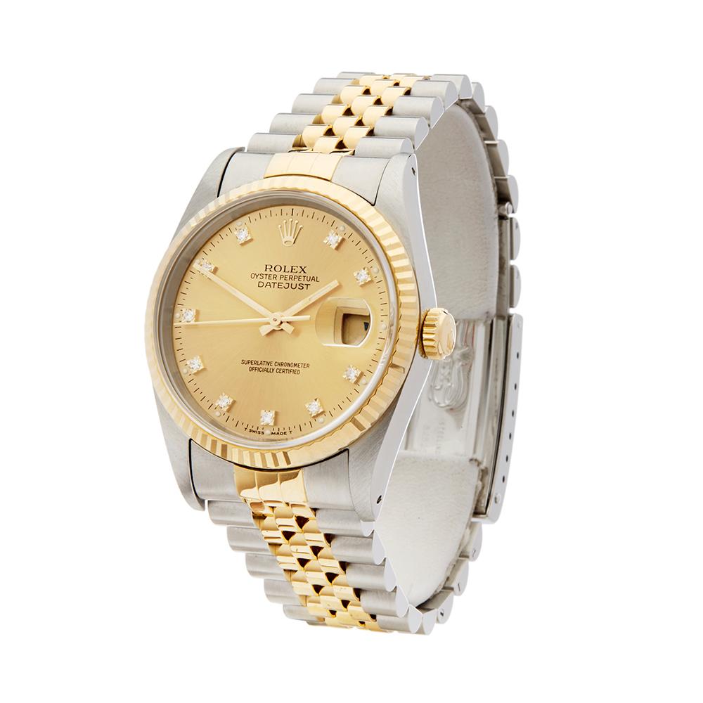 1991 Rolex Datejust Steel & Yellow Gold 16233 Wristwatch 1