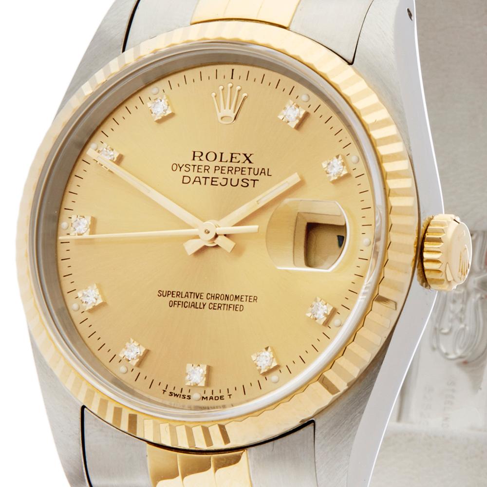 1991 Rolex Datejust Steel & Yellow Gold 16233 Wristwatch 2