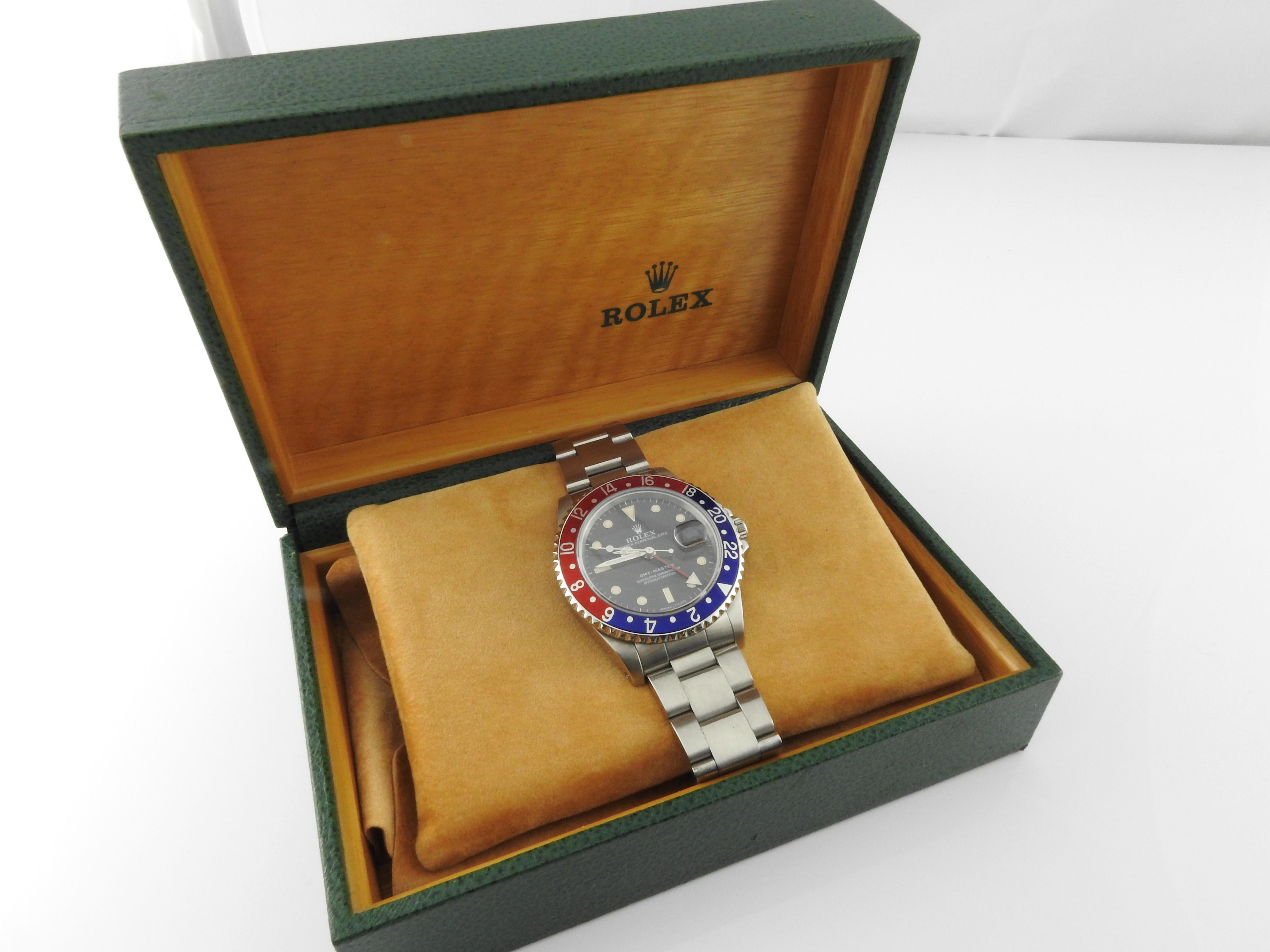 1991 Rolex GMT - Master Pepsi Bezel Men's Watch 16700 Automatic 5