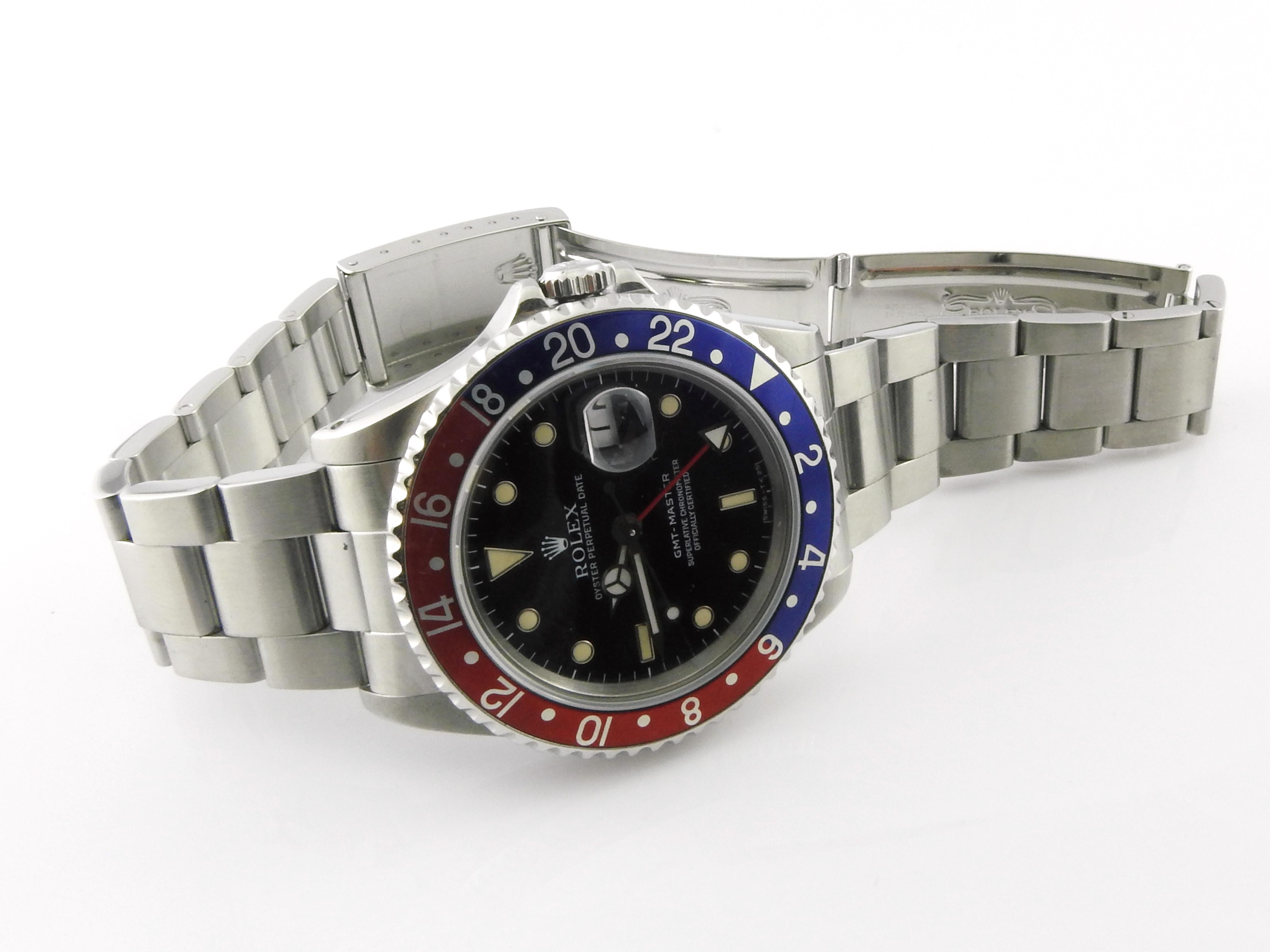 1991 Rolex GMT - Master Pepsi Bezel Men's Watch 16700 Automatic 3