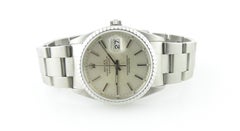 1991 Rolex Men's Stainless Steel 16220 Watch Silver Stick Dial