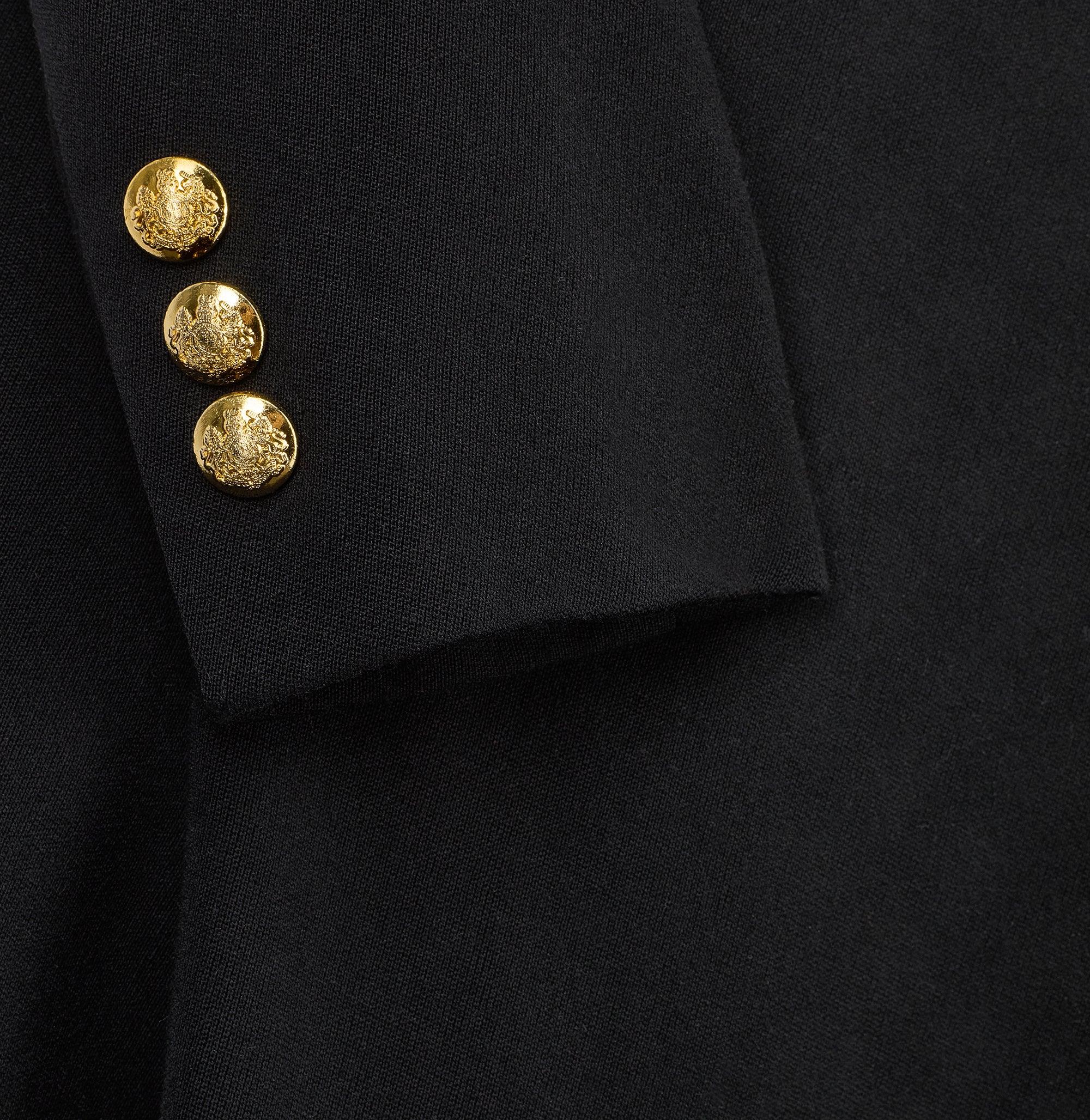 1991 Runway Collection Ralph Lauren Robe manteau à double boutonnage noir Excellent état - En vente à London, GB