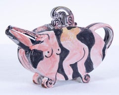 1991 Sandra Egan Ceramic Teapot, Signed