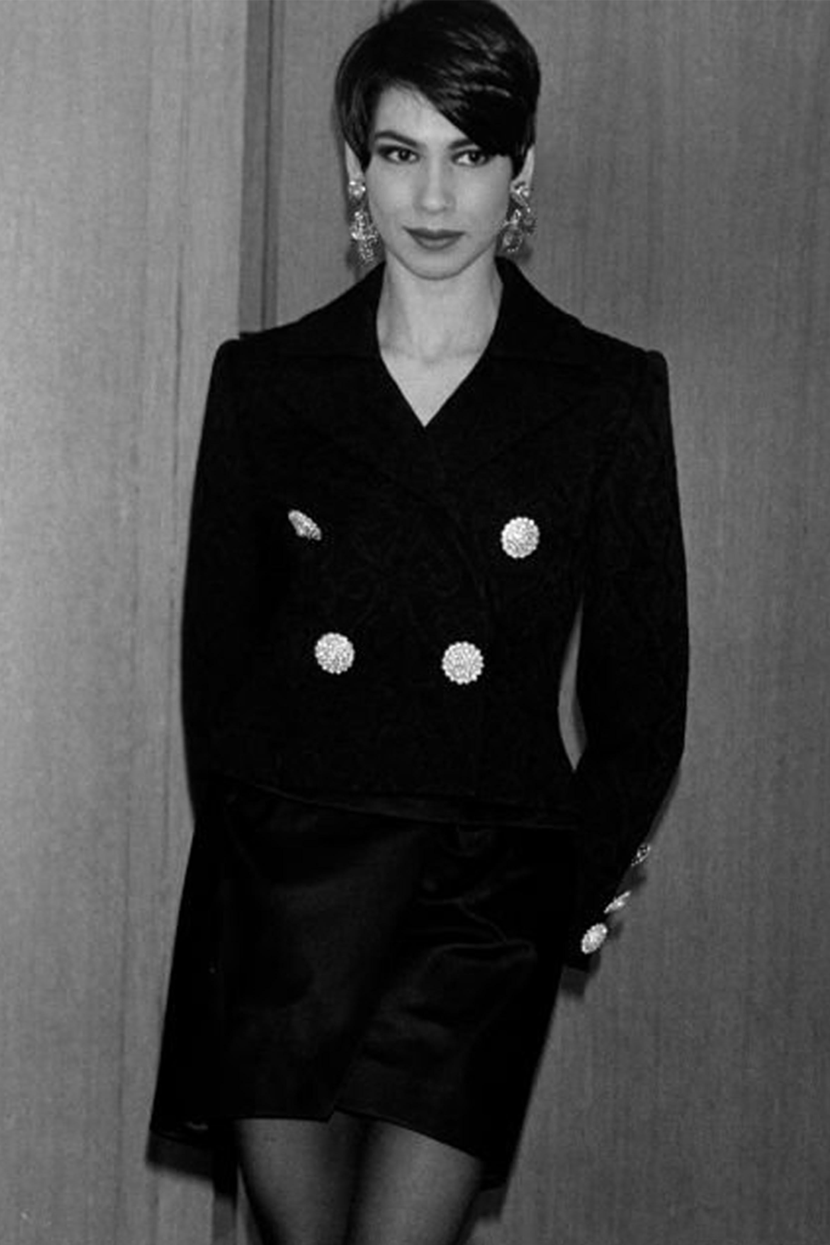 Christian Lacroix, veste en soie avec boutons en cristal, 1991 en vente 2