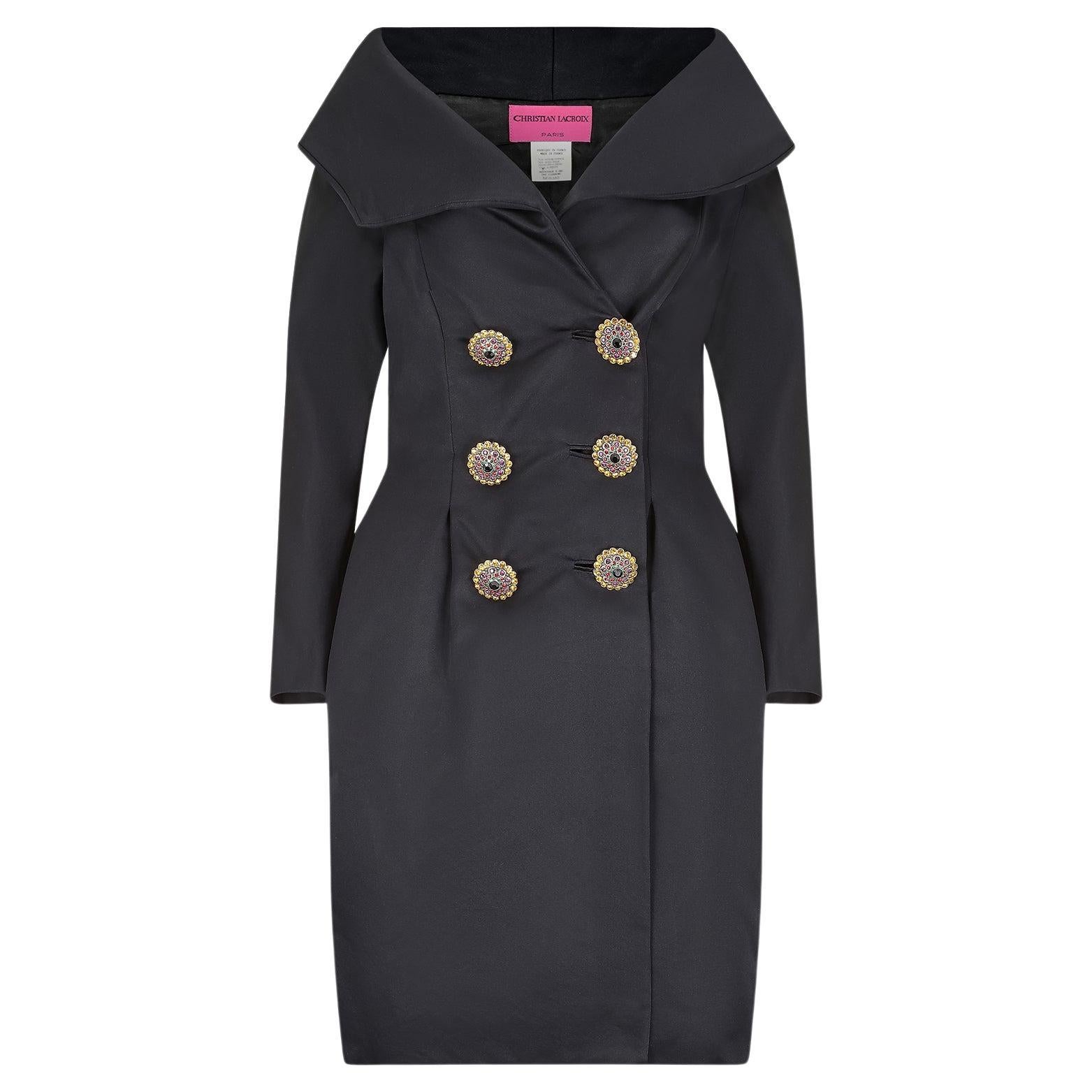 Christian Lacroix, veste en soie avec boutons en cristal, 1991 en vente