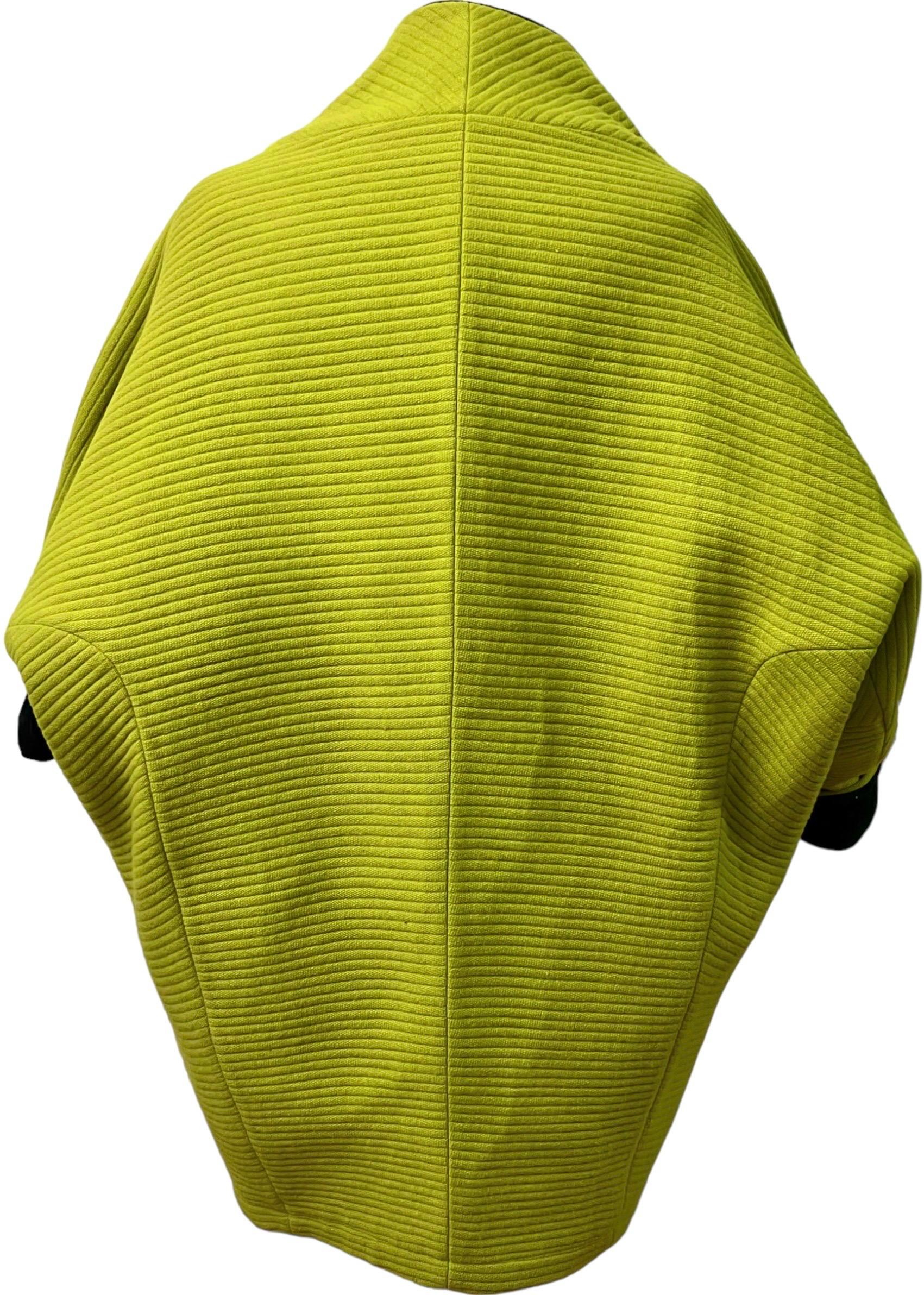 F/W 1990 Thierry Mugler Lime Green Futuristic Cocoon Coat For Sale 5