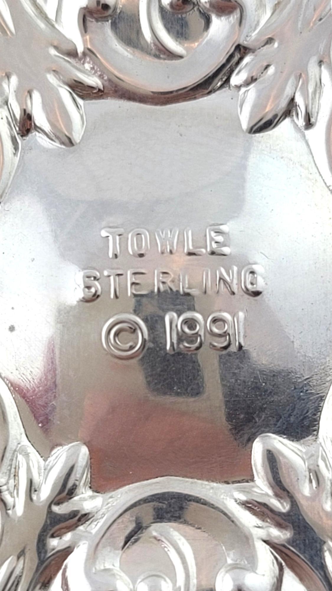 1991 TOWLE Sterling Silver Old Master Snowflake Ornament #17826 2