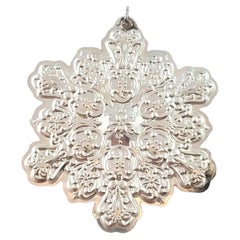 1991 TOWLE Sterling Silver Old Master Snowflake Ornament #17826