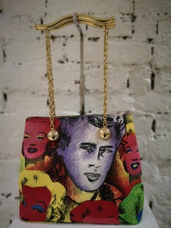 1991 Versace Marilyn Monroe James Dean Warhol bag