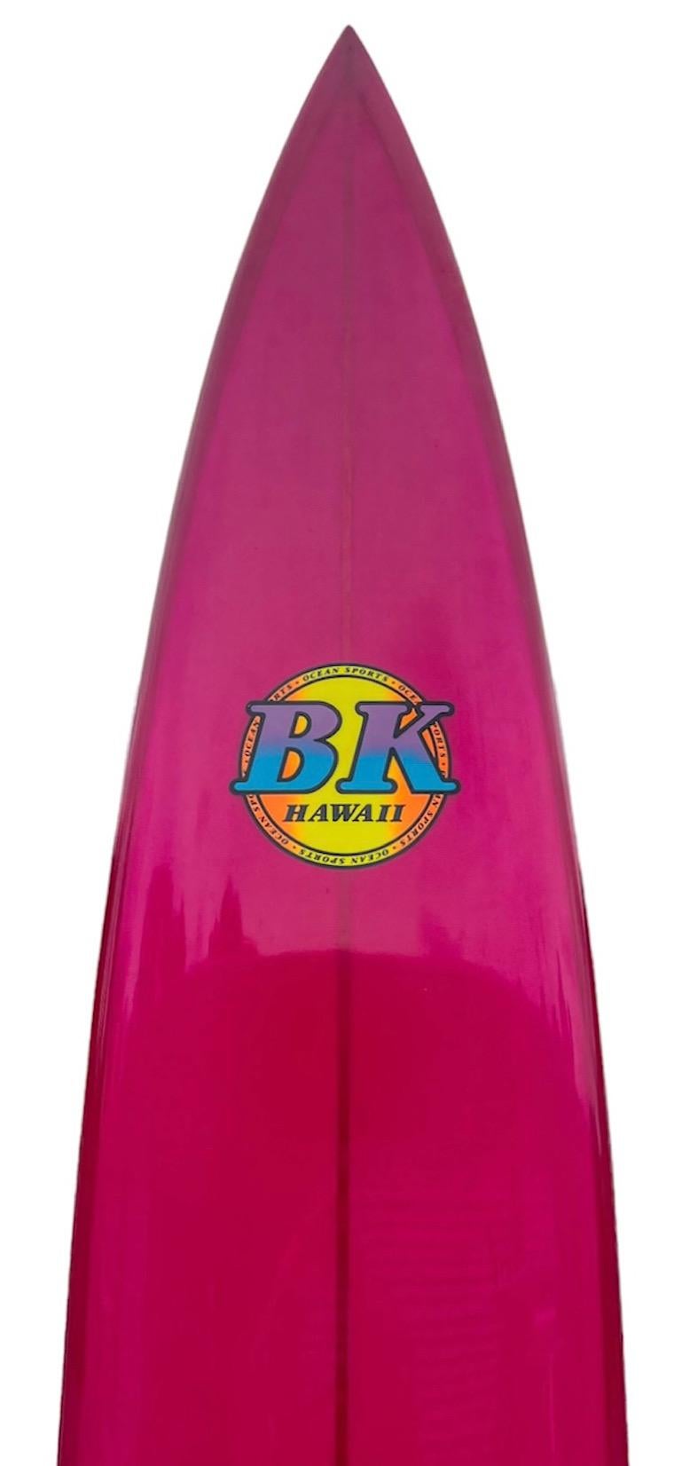 American 1991 Vintage BK Hawaii Big Wave Surfboard by Barry Kanaiaupuni  For Sale