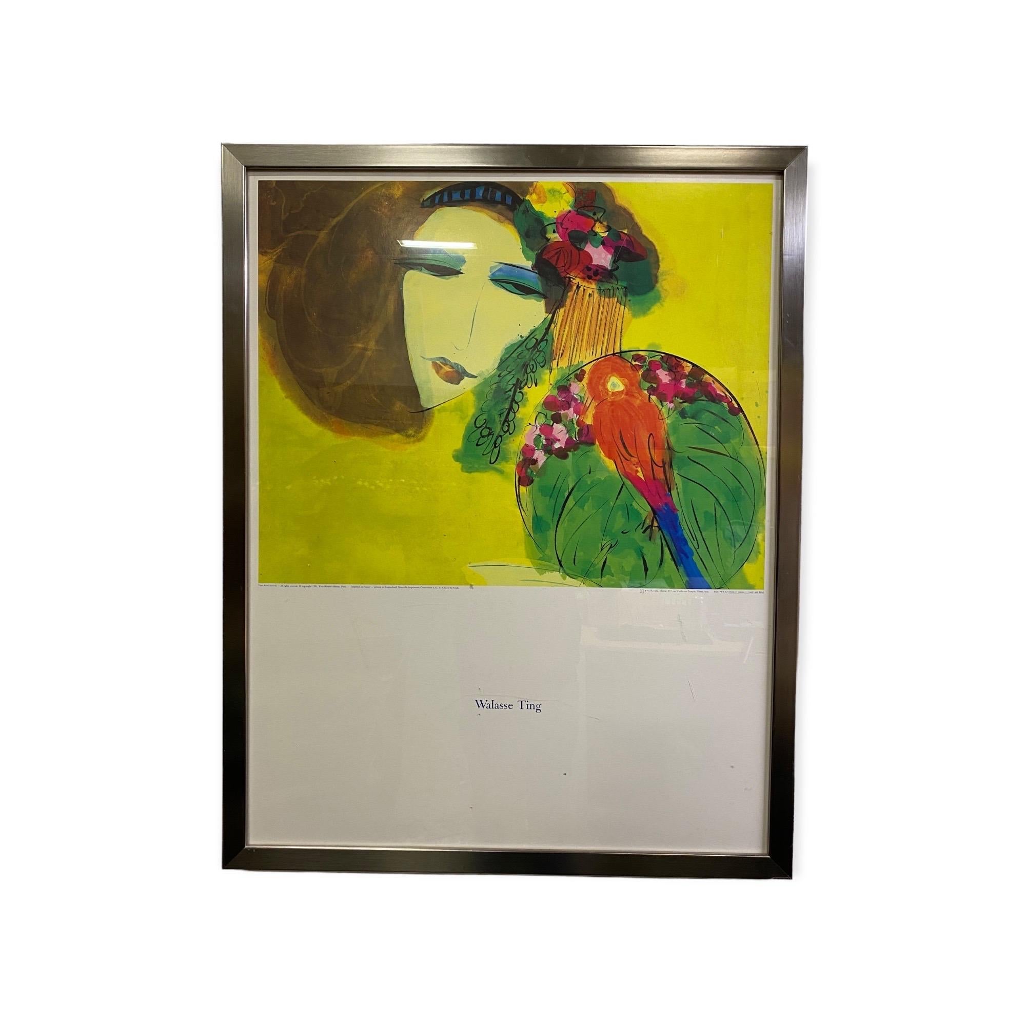 Beautiful framed print by Chinese American artist Walasse Ting after his work 