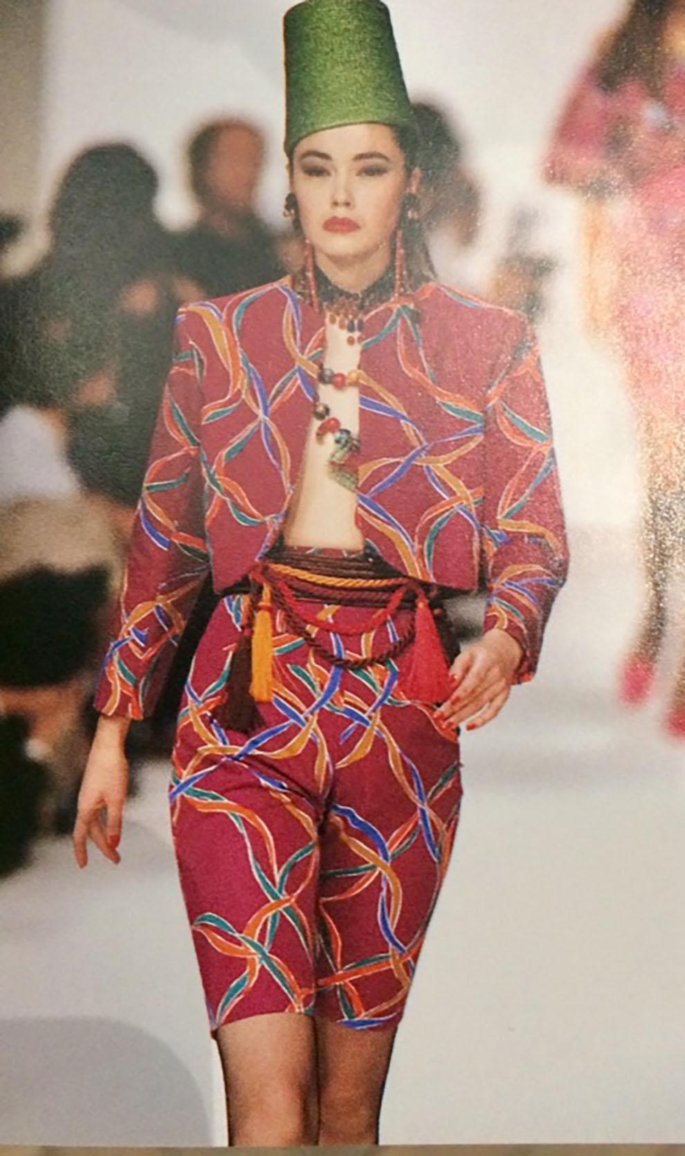 1991s Yves Saint Laurent YSL Catwalk Multicolour Braided Belt 5