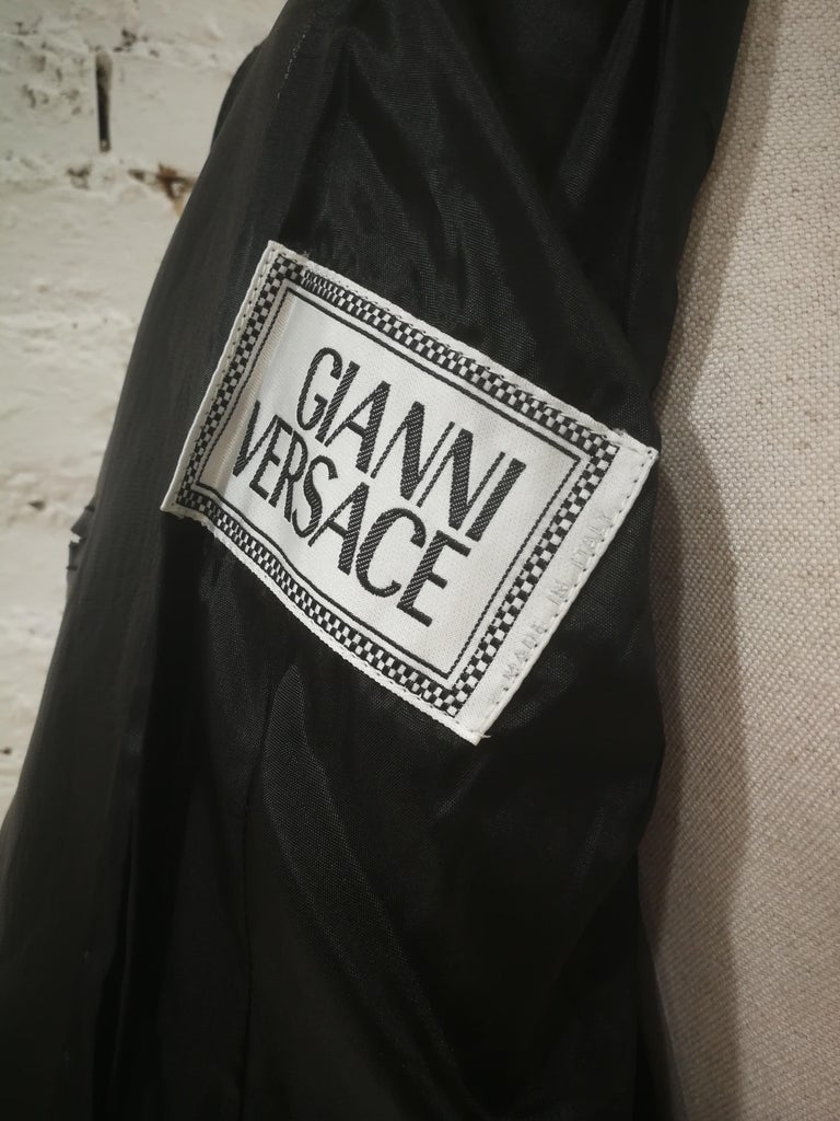 1992 1993 Gianni Versace Black Leather Jacket at 1stDibs | gianni ...