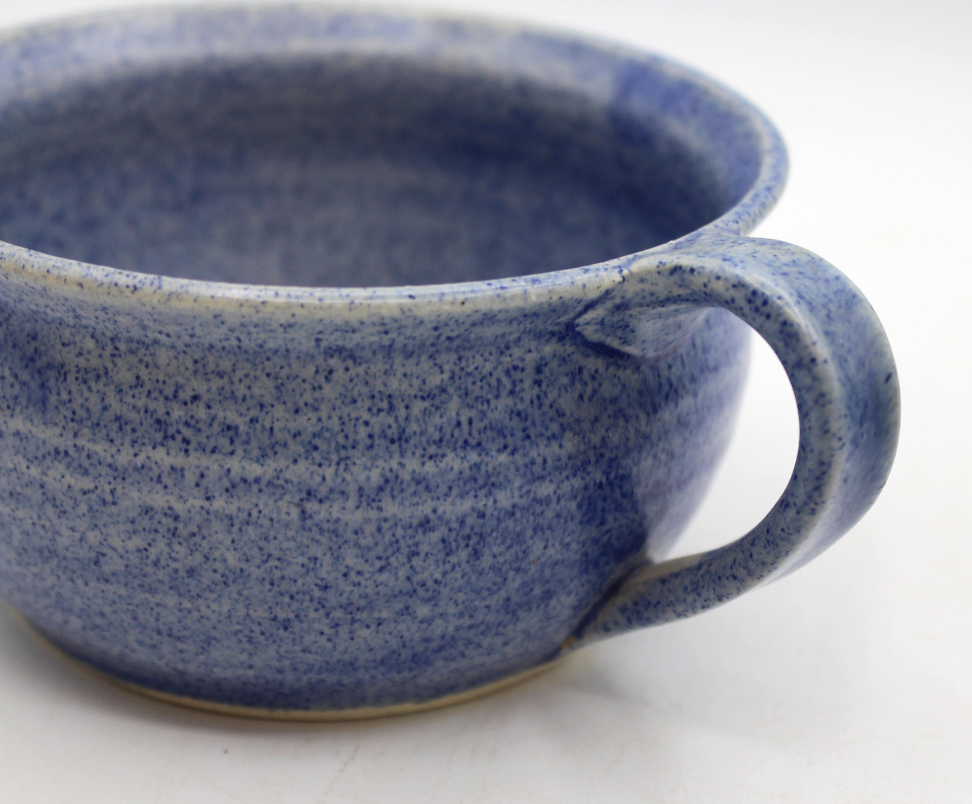 Americano 1992 Set americano di 4 tazze da zuppa in ceramica John Garrau in vendita