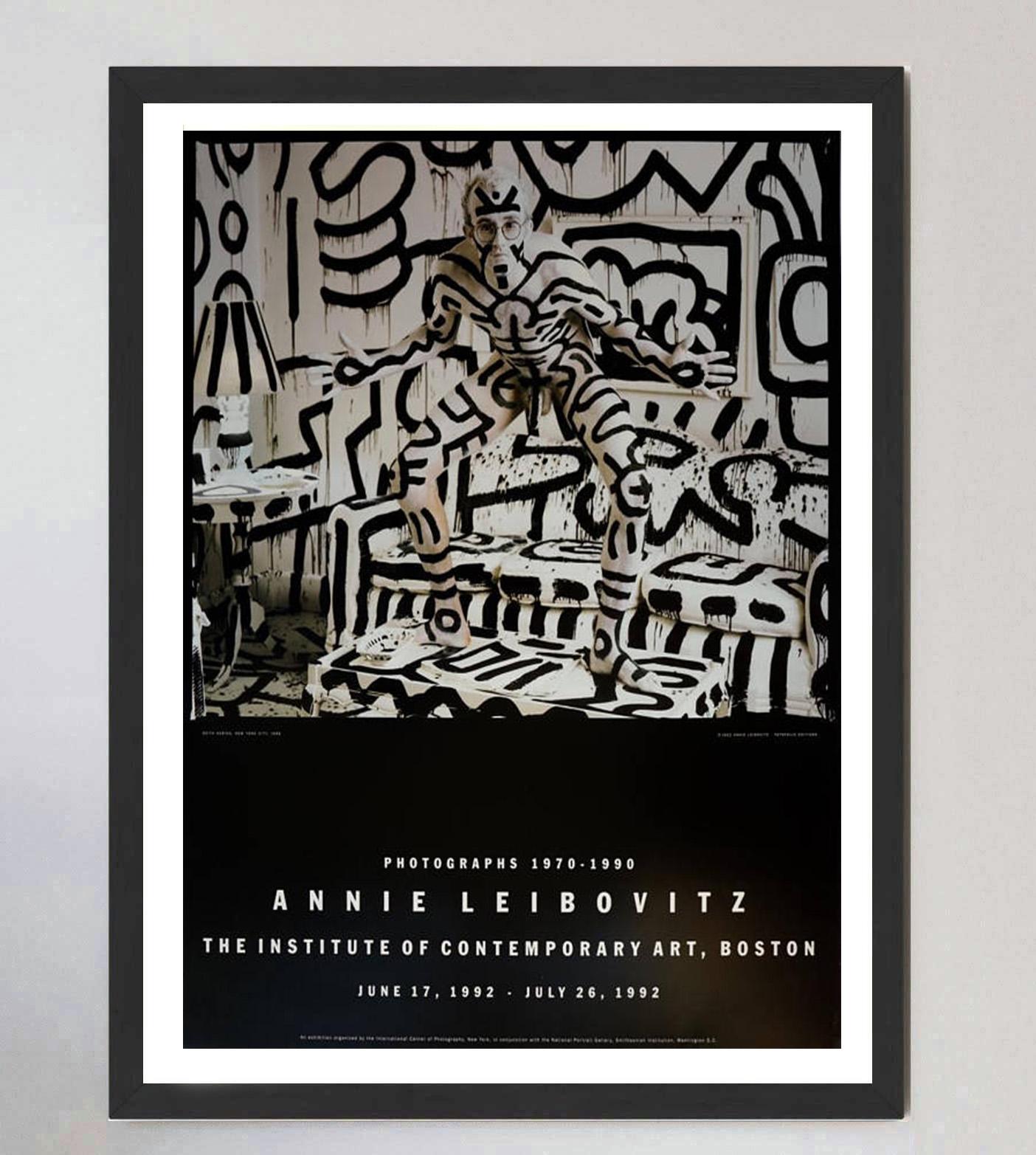 1992 Annie Leibovitz- Keith Haring- Cartel del Instituto de Arte Contemporáneo de Boston en Bueno estado para la venta en Winchester, GB
