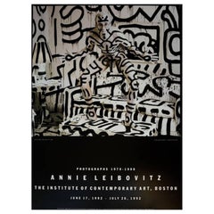 1992 Annie Leibovitz- Keith Haring- Cartel del Instituto de Arte Contemporáneo de Boston