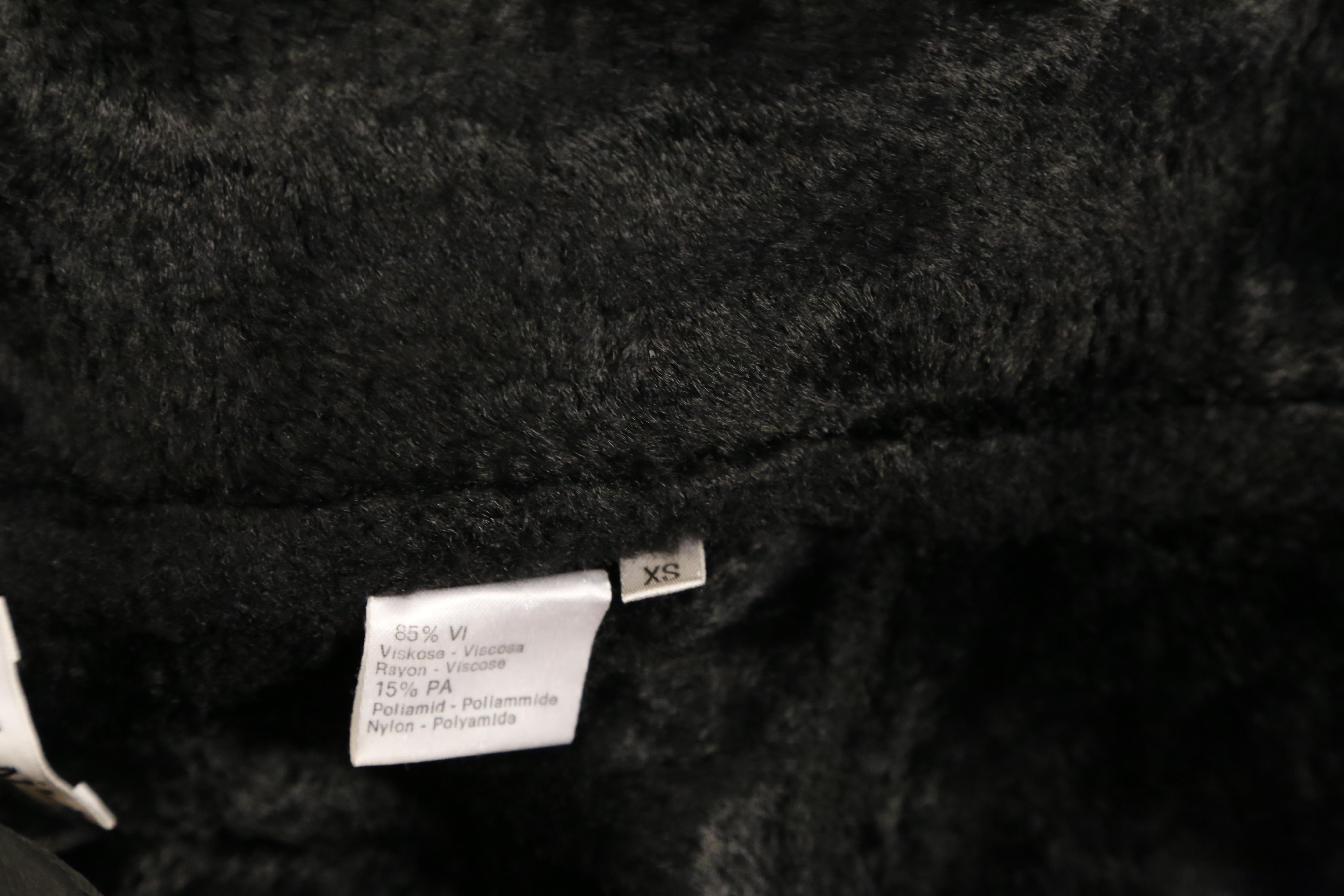 1992 AZZEDINE ALAIA black chenille runway robe coat For Sale 4
