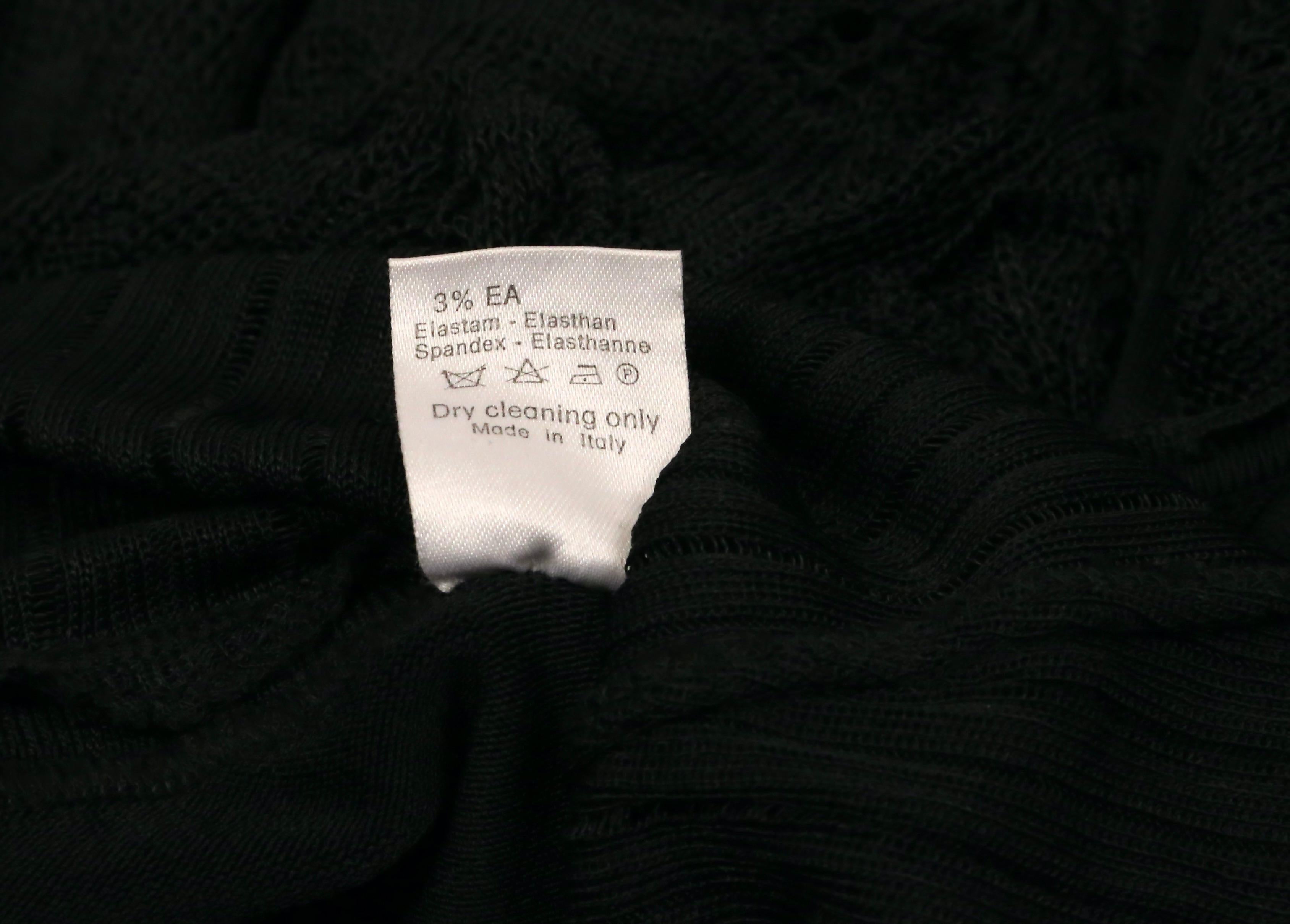1992 AZZEDINE ALAIA black lace RUNWAY dress with bustle For Sale 8