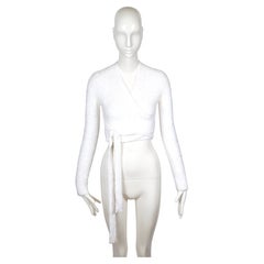 1992 AZZEDINE ALAIA chenille knit wrap cardigan sweater