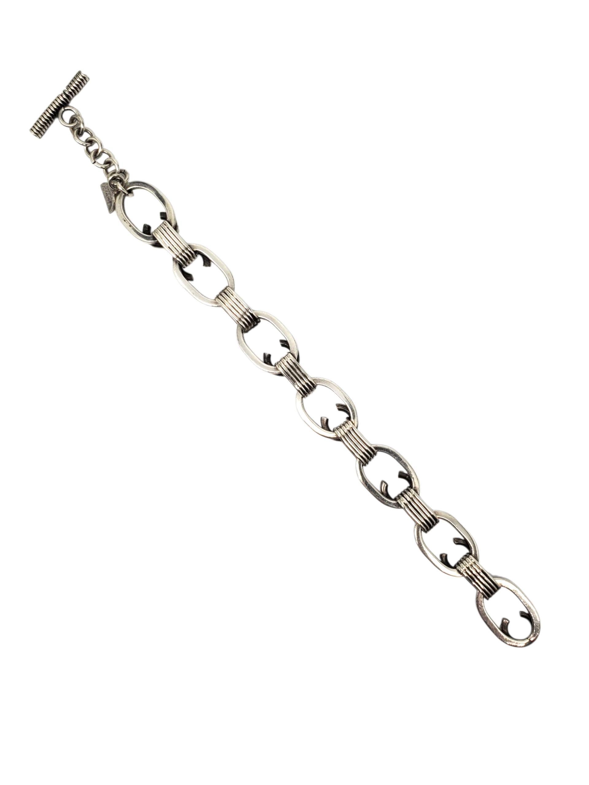 1992 Brenda Schoenfeld Pulsera de eslabones ovalados de plata de ley nº 22556 en Bueno estado para la venta en Washington Depot, CT