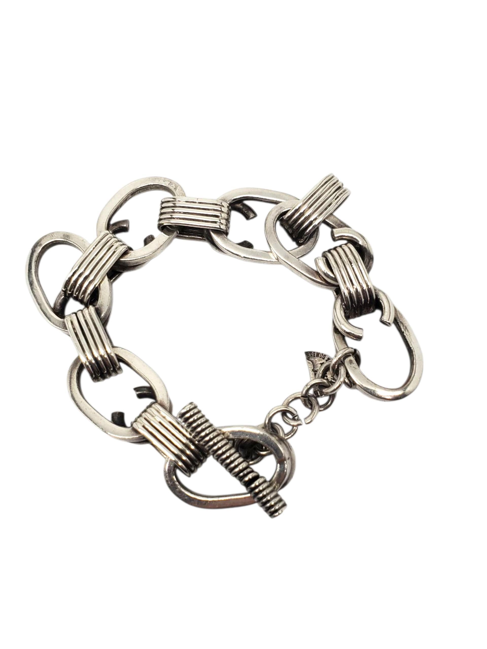 De las mujeres 1992 Brenda Schoenfeld Pulsera de eslabones ovalados de plata de ley nº 22556 en venta