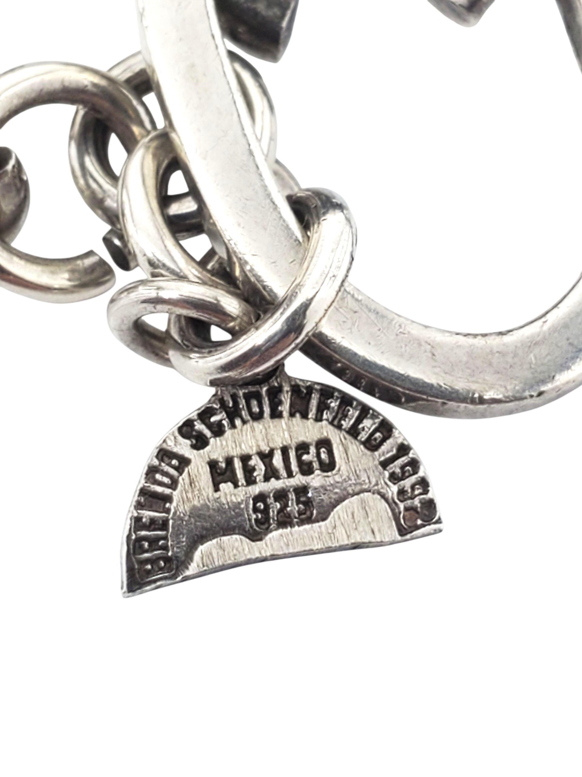 1992 Brenda Schoenfeld Pulsera de eslabones ovalados de plata de ley nº 22556 en venta 1