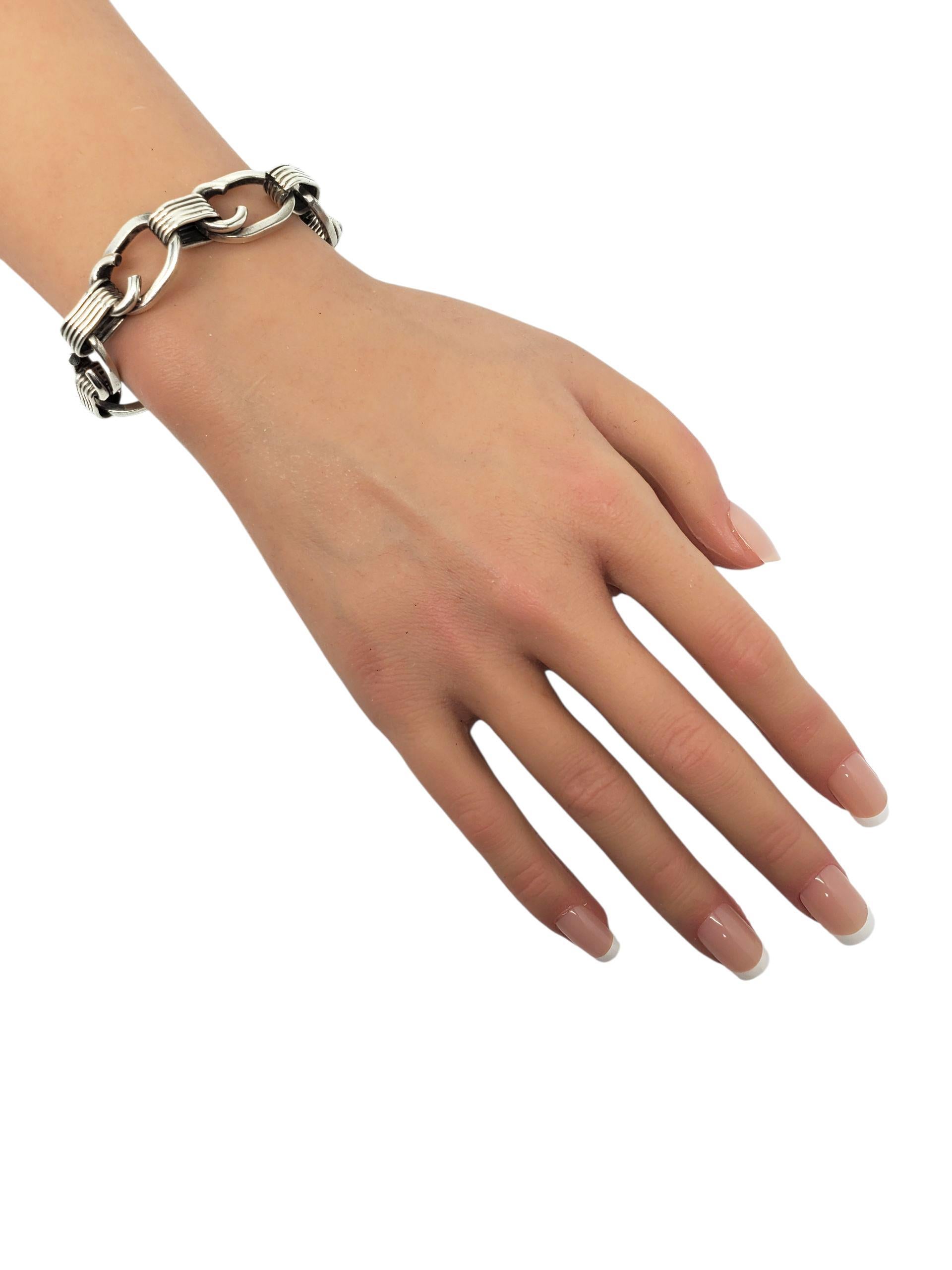 1992 Brenda Schoenfeld Pulsera de eslabones ovalados de plata de ley nº 22556 en venta 2
