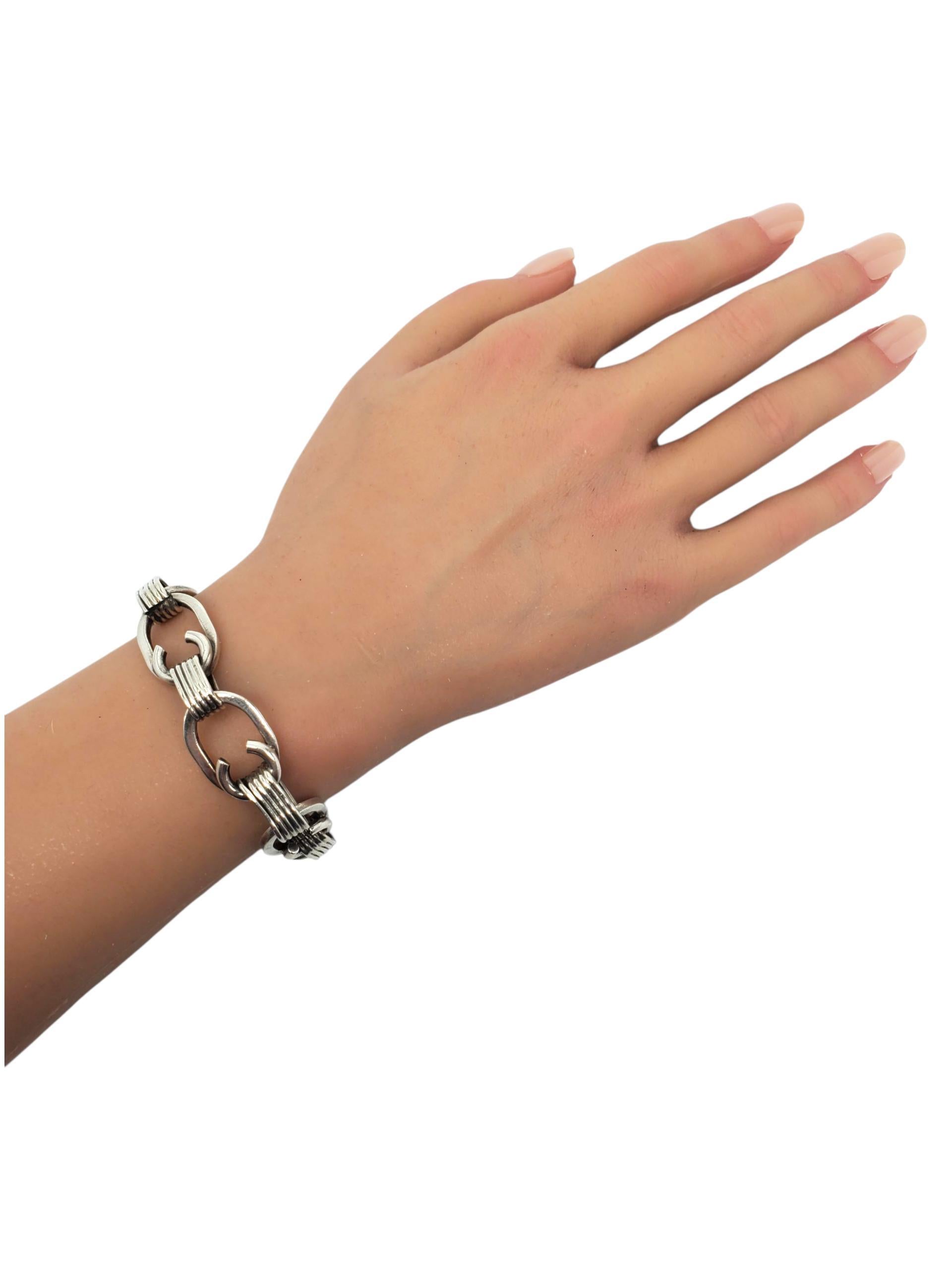 1992 Brenda Schoenfeld Pulsera de eslabones ovalados de plata de ley nº 22556 en venta 3