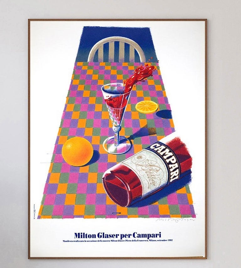 baggrund Barber Sjov 1992 Campari - Milton Glaser Original Vintage Poster For Sale at 1stDibs