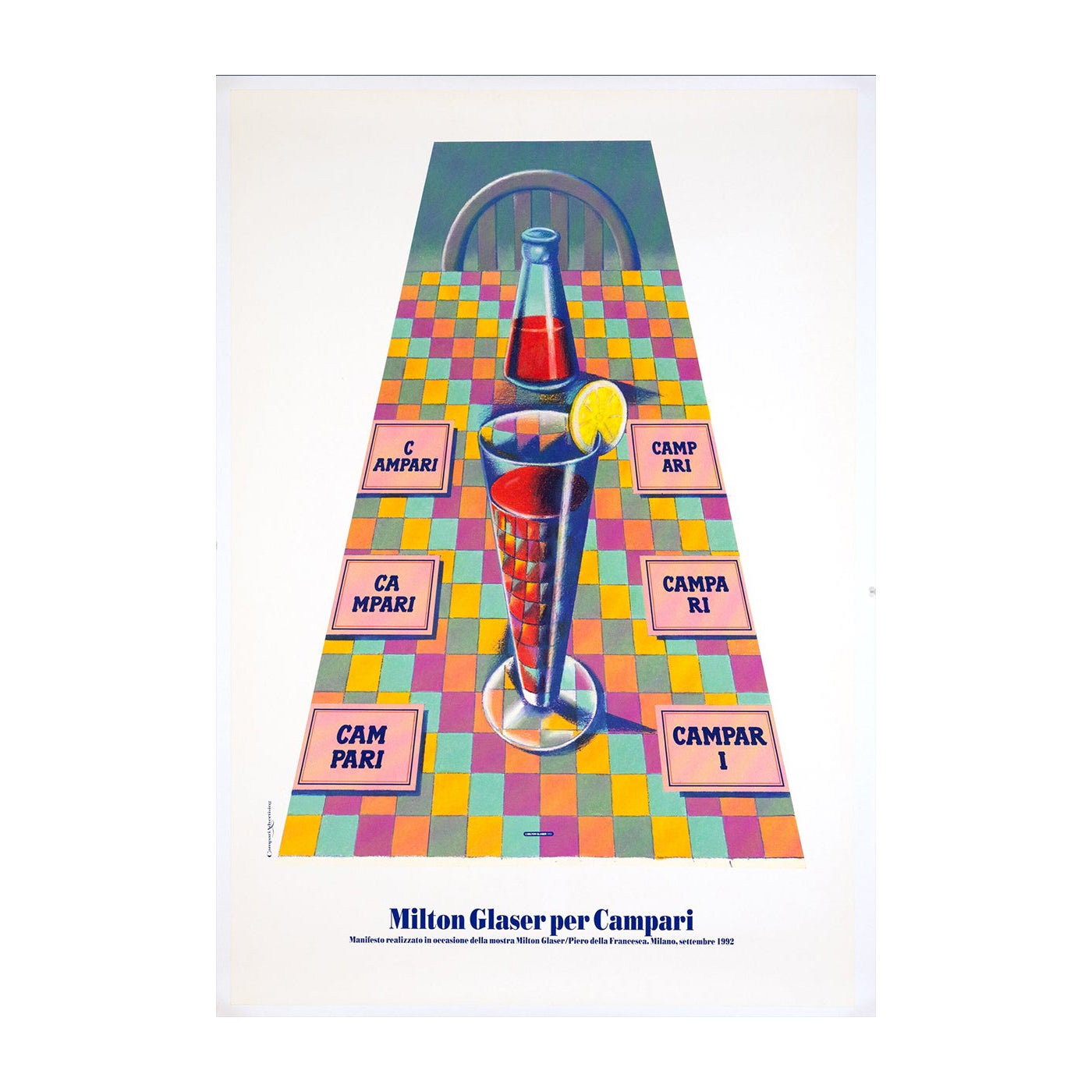 1992 Campari - Milton Glaser Poster originale d
epoca in vendita