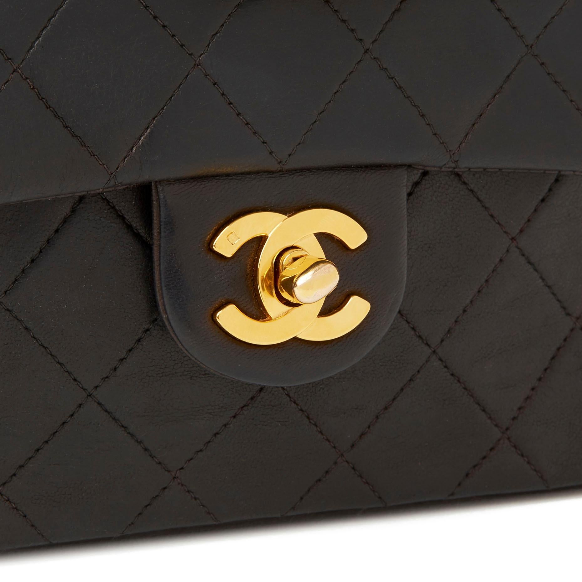 1992 Chanel Black Quilted Lambskin Vintage Mini Flap Bag 2