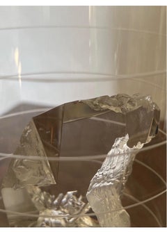 1992 David Dowler Steuben Art Glass 1/1 Ice Berg Beaker Sculpture