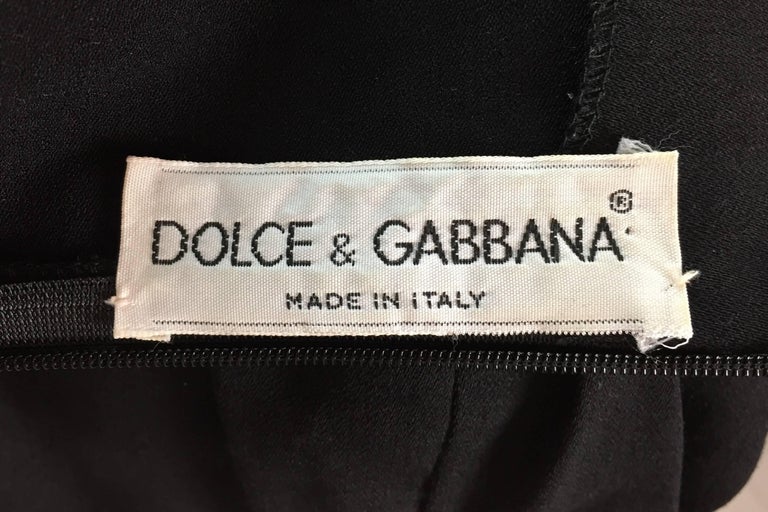 Dolce and Gabbana Black L / S Crop Top and High Waist Mini Skirt ...