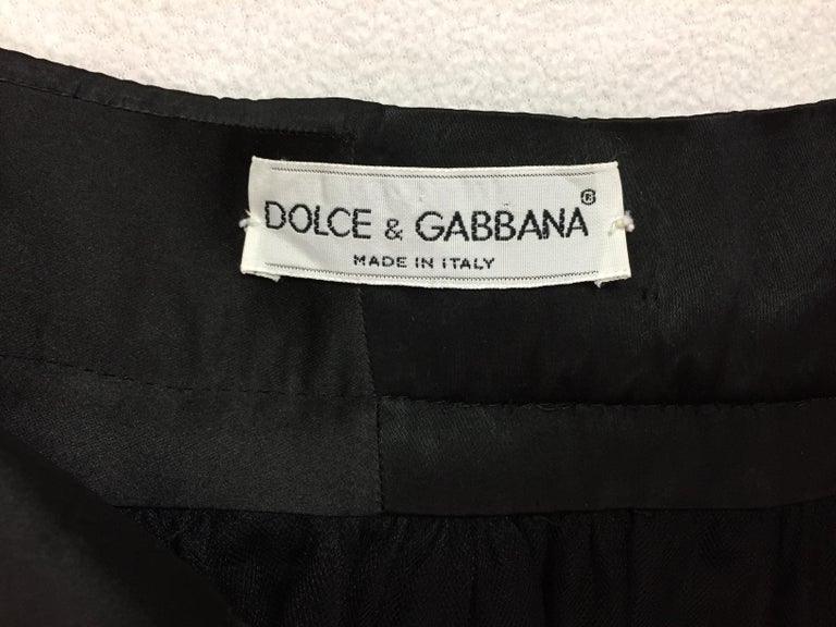 1992 Dolce and Gabbana Black Bustier Crop Top and Victorian Tulle Long ...