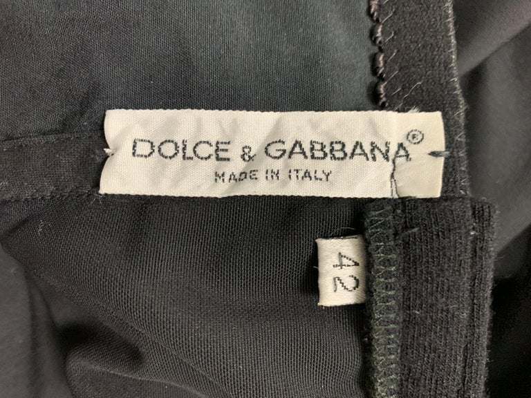 1992 Dolce and Gabbana Black Pin-Up Open Chest L/S Bandage Mini Dress ...