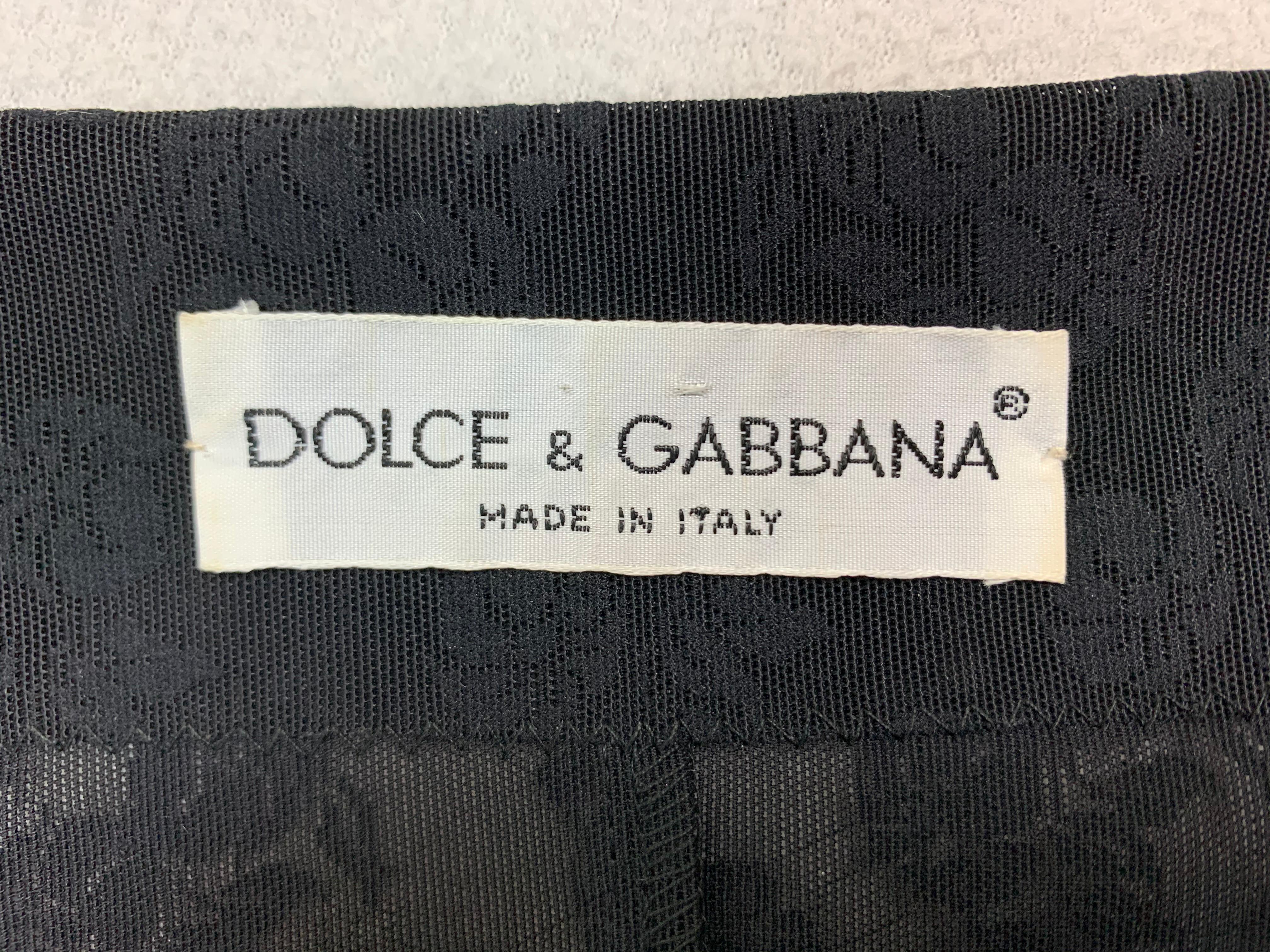 1992 Dolce & Gabbana Sheer Black Lace Pin-Up Off Sholder L/S Top In Excellent Condition In Yukon, OK