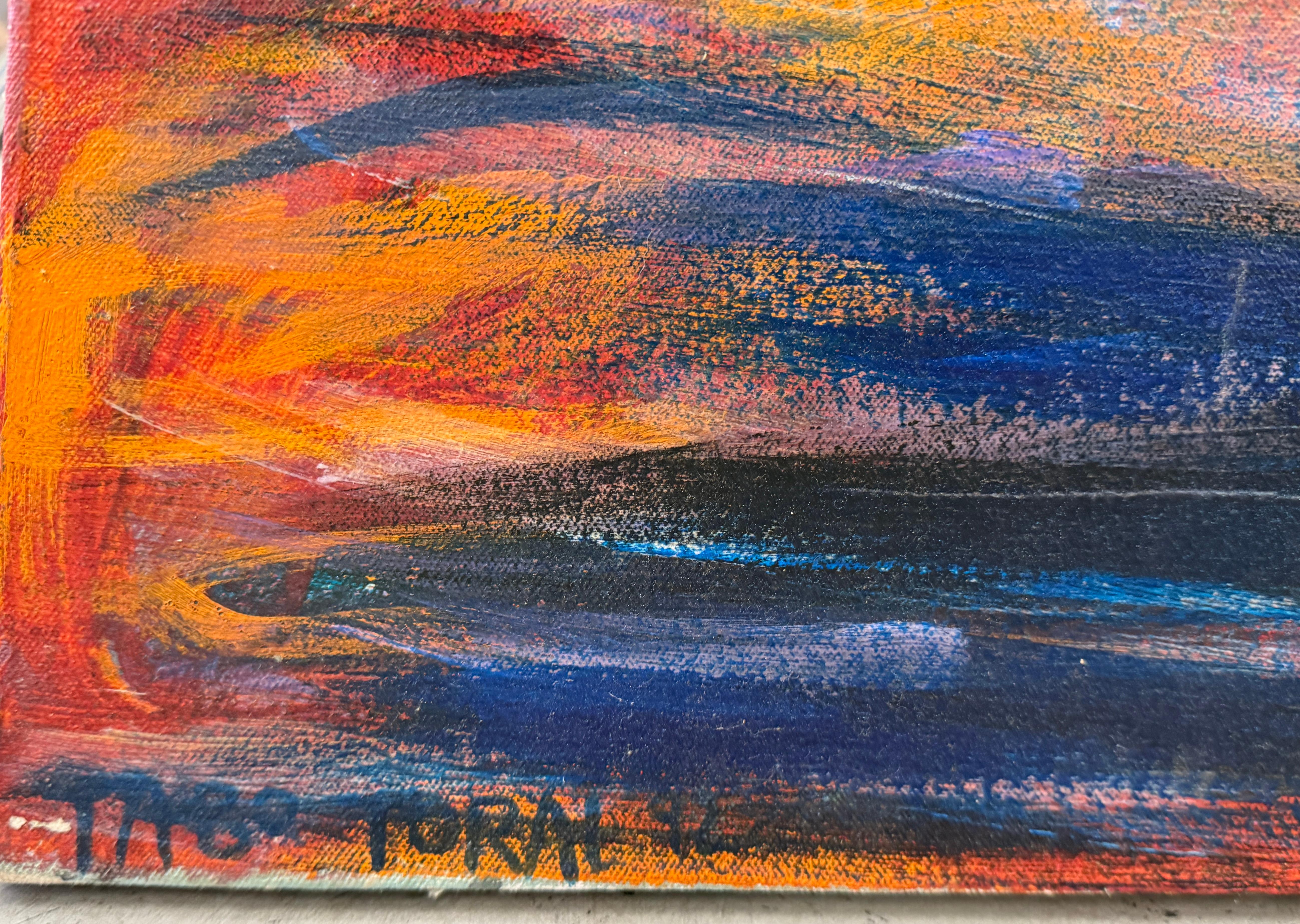 1992 Violinista Figural Abstracto del Destacado Artista Panameño Taro Tobal en venta 3