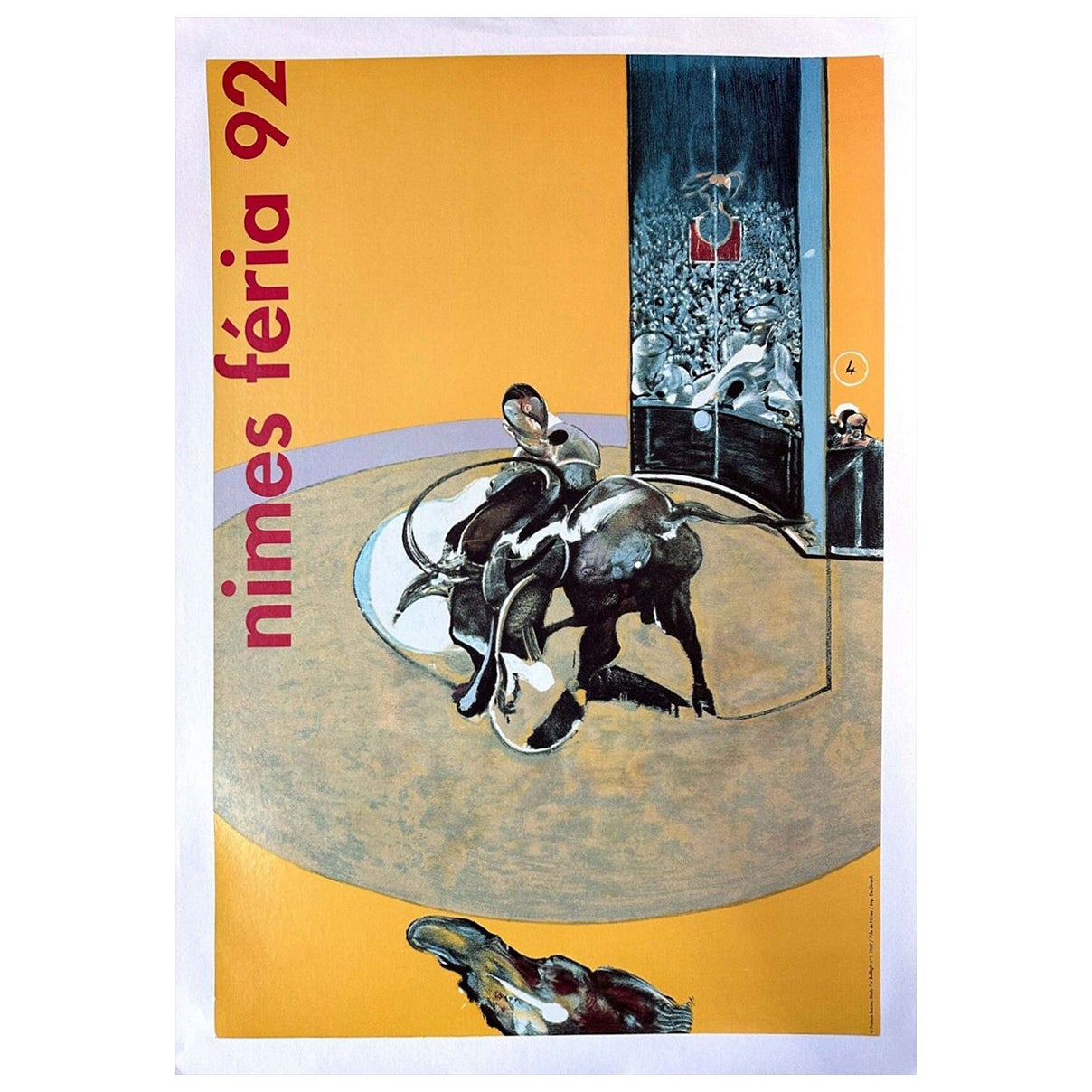 1992 Francis Bacon - Feria de Nimes Poster originale d
epoca in vendita