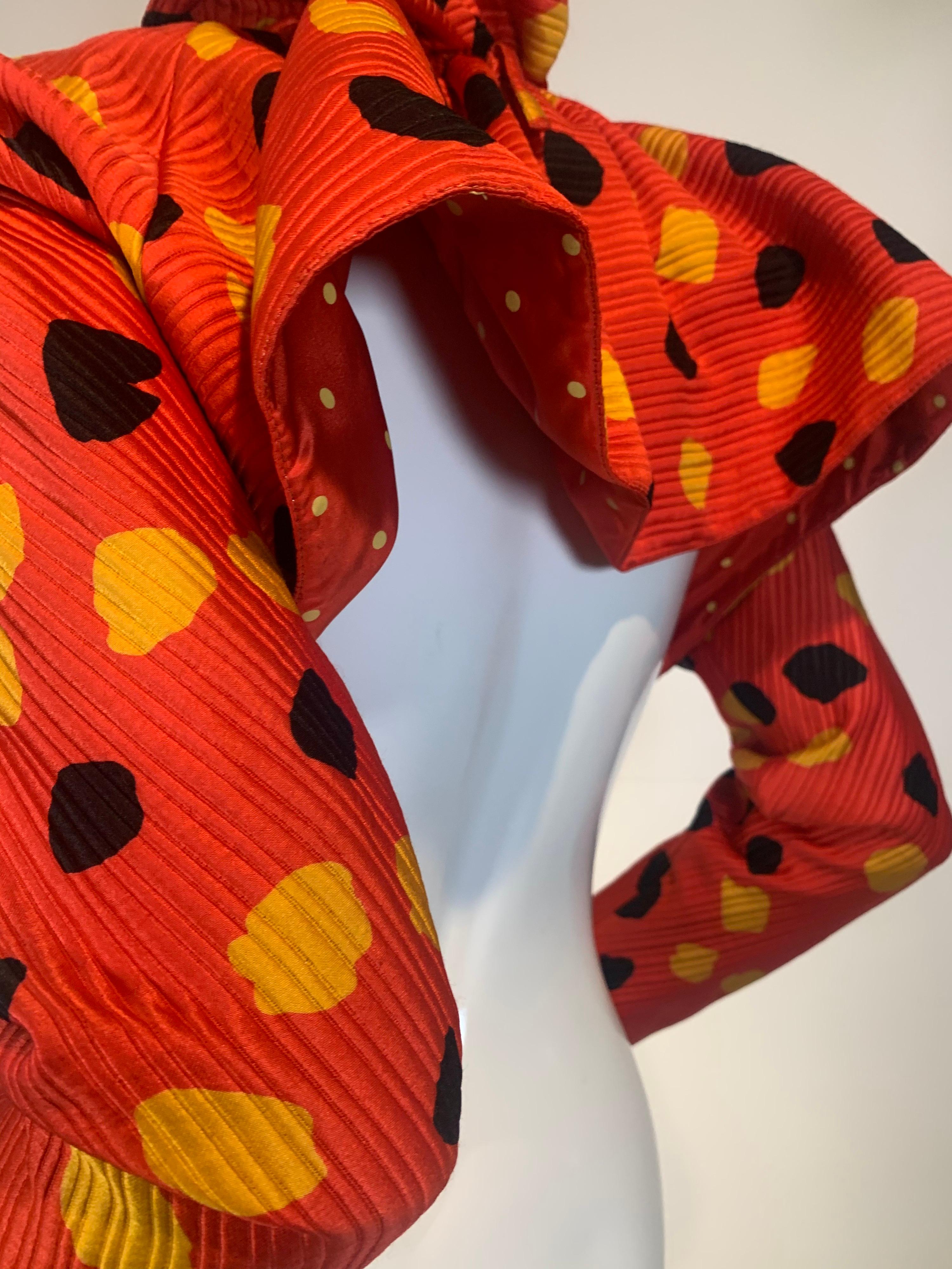 1992 Geoffrey Beene Red Black & Yellow Polka Dot Mini Dress & Bolero Size 6 12