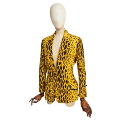 1992 Gianni Versace Couture Leopard Print / Cheetah Blazer - Runway Jacket