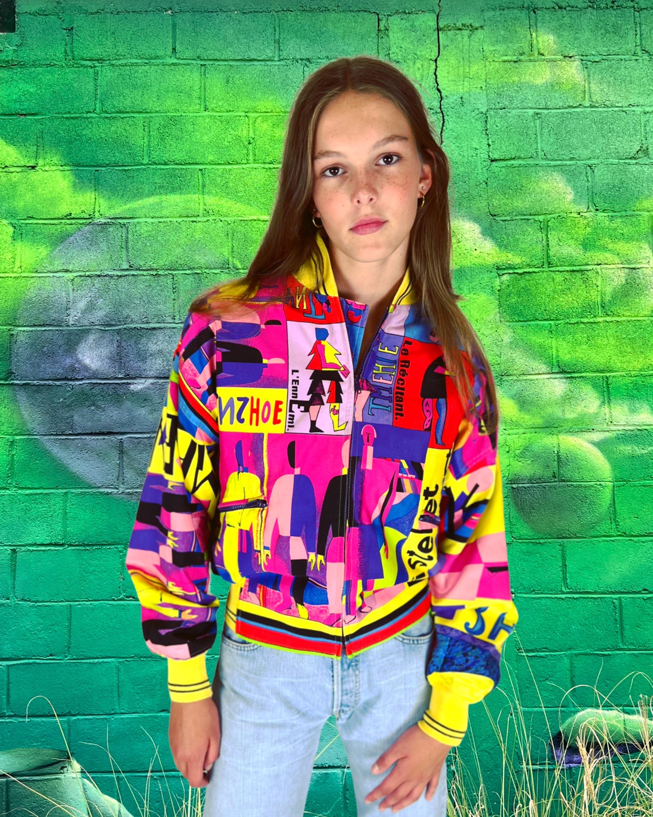 1992 Gianni Versace 'Malevich' inspired unisex bomber jacket For Sale 13