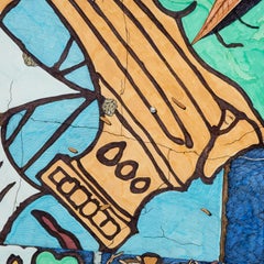 1992 Heraldic Pop Art Pen, Ink and Watercolor by Dorothy Churchill-Johnson