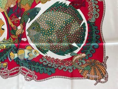 Sciarpa carré Hermès vintage del 1992 in twill di seta "Grands Fonds"